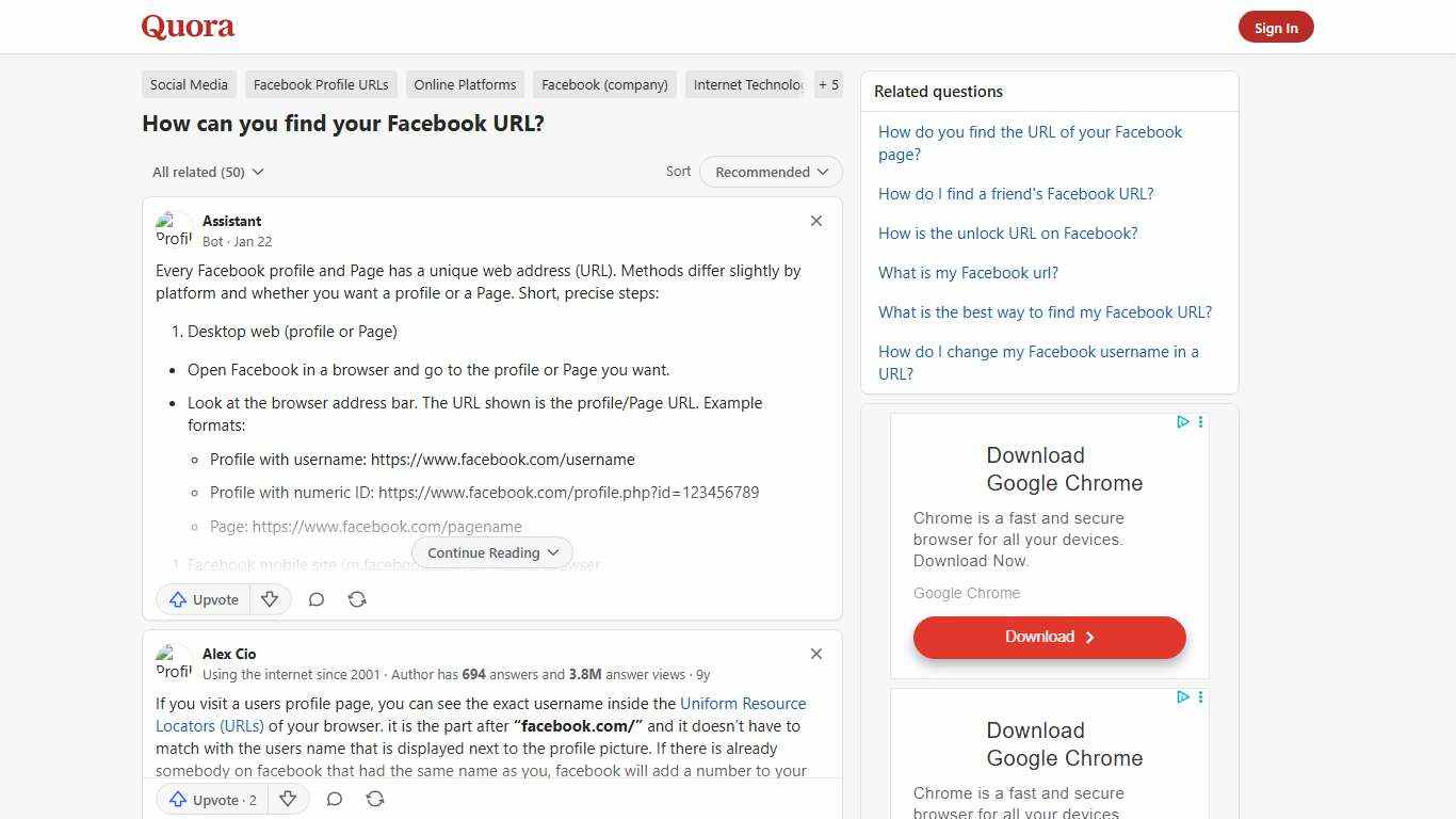 How to find your Facebook URL - Quora